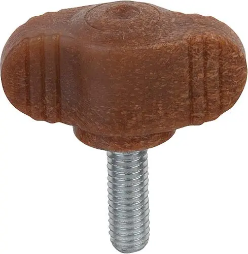 Produktfoto 1 von FLÜGELGRIFF MINIWING, BIOPOLYMER M04X8 A=28, H=15, FORM:L, BUCHE NATUR