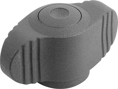 Produktfoto 1 von FLÜGELGRIFF ANTIBAKTERIELL MINIWING D=M06, FORM:K MIT INNENGEWINDE, A=28, B=13, H=15, THERMOPLAST GRAU RAL7015,