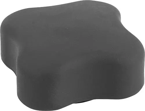 Produktfoto 1 von VIERSTERNGRIFF FLACH D=M12 D1=76,2 H=33,3, FORM:K, THERMOPLAST, KOMP:MESSING