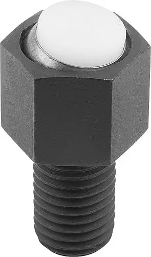 Produktfoto 1 von PENDELAUFLAGE MIT O-RING, FORM:K VERGÜTUNGSSTAHL, AUSWECHSELBARE EINSÄTZE, KOMP:POLYACETAL, SW=30