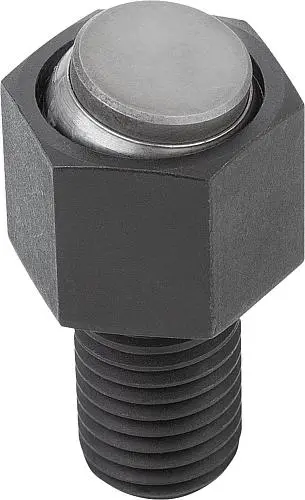 Produktfoto 1 von PENDELAUFLAGE MIT O-RING, FORM:E VERGÜTUNGSSTAHL, AUSWECHSELBARE EINSÄTZE, KOMP:EDELSTAHL, SW=24