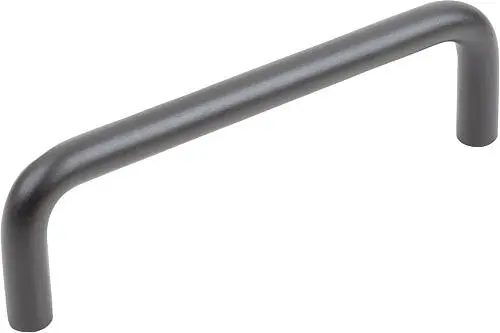 Produktfoto 1 von BÜGELGRIFF RUND, A=120, L=130, D=M05, ALUMINIUM SCHWARZ MATT UND ELOXIERT