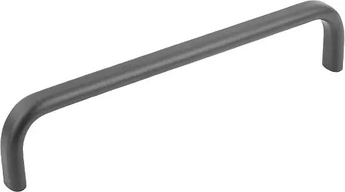 Produktfoto 1 von BÜGELGRIFF OVAL, A=120, L=128, D=M05, ALUMINIUM SCHWARZ MATT UND ELOXIERT
