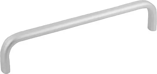 BÜGELGRIFF OVAL, A=180, L=188, D=M05, ALUMINIUM NATUR MATT UND ELOXIERT
