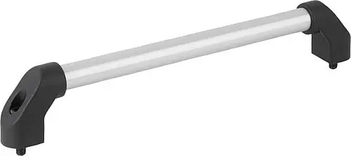 Produktfoto 1 von ROHRGRIFF A=180, L=210, D=M08X30, H=55,5, FORM:A, ALUMINIUM NATUR GESCHLIFFEN UND ELOXIERT,