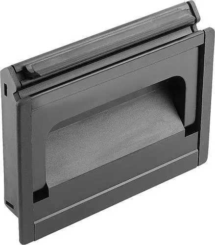 Produktfoto 1 von SCHALENGRIFF KLAPPBAR, STECKBAR, FORM:A, L1=182, L=167, H=90 ALUMINIUM SCHWARZ ELOXIERT, KOMP:POLYAMID