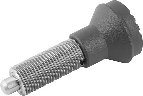 Produktfoto 1 von ARRETIERBOLZEN OHNE RASTNUT GR.4 D1=M20X1,5, FORM:G EDELSTAHL, GEHÄRTET, KOMP:THERMOPLAST, SCHWARZGRAU RAL7021