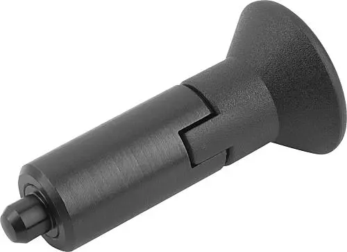 Produktfoto 1 von ARRETIERBOLZEN MIT RASTNUT GR.2, FORM:M, STAHL GEHÄRTET, KOMP:THERMOPLAST SCHWARZGRAU RAL7021