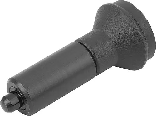 Produktfoto 1 von ARRETIERBOLZEN OHNE BUND GR.4, D1=22, D=10, L=80, FORM:L OHNE RASTNUT, STAHL GEHÄRTET, KOMP:THERMOPLAST SCHWARZGRAU