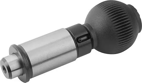 Produktfoto 1 von PRÄZISIONS-ARRETIERBOLZEN MIT RASTNUT, FORM:B STAHL, ARRETIERBAR, KOMP:THERMOPLAST, SCHWARZGRAU RAL7021