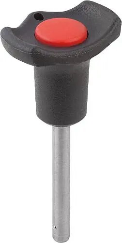 Produktfoto 1 von KUGELSPERRBOLZEN MIT PILZGRIFF, FORM:B KUNSTSTOFFBUND, D1=5, L=15, L1=5,9, L5=20,9, EDELSTAHL BLANK,