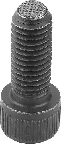 Produktfoto 1 von KUGELDRUCKSCHRAUBE MIT KOPF, FORM:F KUGEL ABGEFL. U. GERIFFELT, M10, L=60, VERGÜTUNGSSTAHL, KOMP:WÄLZLAGERSTAHL