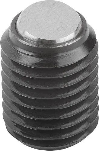 Produktfoto 1 von KUGELDRUCKSCHRAUBE OHNE KOPF, FORM:B KUGEL ABGEFLACHT M10X1, L2=12,3, STAHL 10.9 SCHWARZ, KOMP:WÄLZLAGERSTAHL