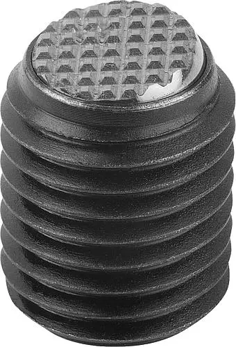 Produktfoto 1 von KUGELDRUCKSCHRAUBE OHNE KOPF, MIT VERDREHSICHERUNG, FORM:FV KUGEL ABGEF/GERIF/VERDREH, M08, L=16,3,