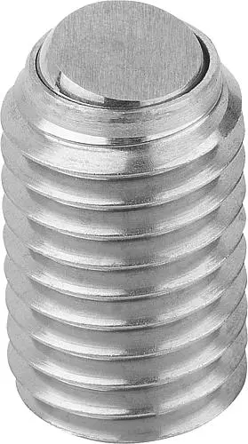 Produktfoto 1 von KUGELDRUCKSCHRAUBE OHNE KOPF, MIT VERDREHSICHERUNG, FORM:BV KUGEL ABGEFL./VERDREHSICH., M16, L=35,