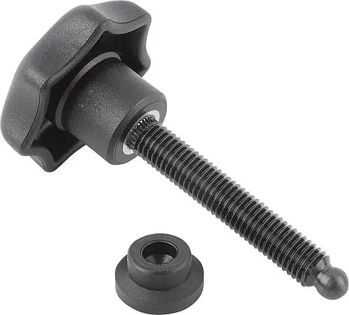 Produktfoto 1 von DRUCKSPINDEL D=M10 L=70,1 THERMOPLAST, KOMP:STAHL GEWINDESTIFT L1=L-5,1 MM