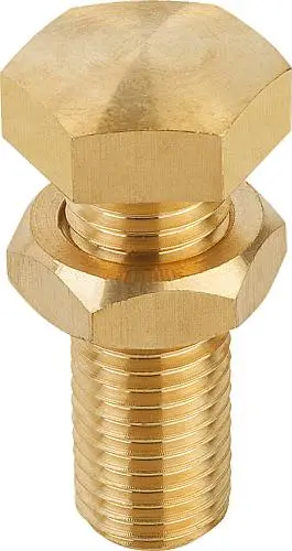 Produktfoto 1 von AUFLAGEBOLZEN M16X45, H=55, SW=24, MESSING BLANK