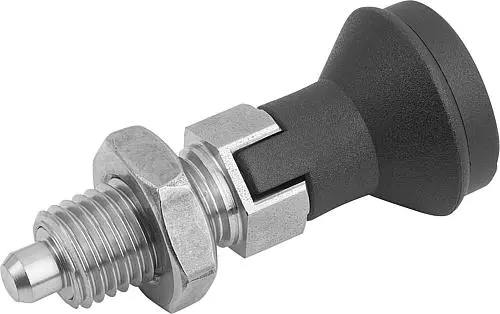 Produktfoto 1 von ARRETIERBOLZEN GR.4 D1=M20X1,5, D=10, FORM:D MIT RASTNUT MIT KONTERMUTTER, EDELSTAHL GEHÄRTET, KOMP:THERMOPLAST