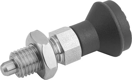Produktfoto 1 von ARRETIERBOLZEN GR.3 D1=M16X1,5, D=8, FORM:B OHNE RASTNUT MIT KONTERMUTTER, EDELSTAHL UNGEHÄRTET, KOMP:THERMOPLAST