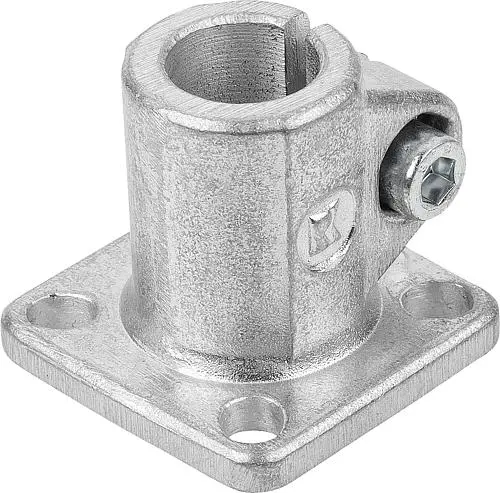 Produktfoto 1 von ROHRVERBINDER MIT FUß, FÜR RUNDROHRE, M=42, G=42, L=37, A=16,1, FORM:A, ALUMINIUM, KOMP:STAHL