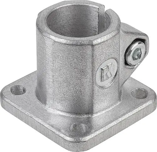 Produktfoto 1 von ROHRVERBINDER MIT FUß, FÜR RUNDROHRE, M=42, G=42, L=37, A=12,1, FORM:A, ALUMINIUM, KOMP:STAHL