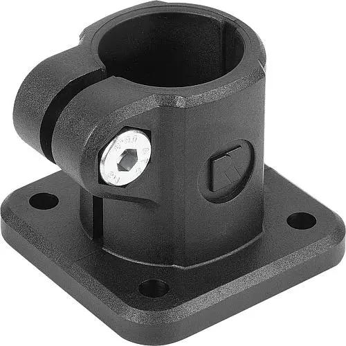 Produktfoto 1 von ROHRVERBINDER MIT FUß, FÜR RUNDROHRE, G=60, L=50, A=30, THERMOPLAST, KOMP:STAHL