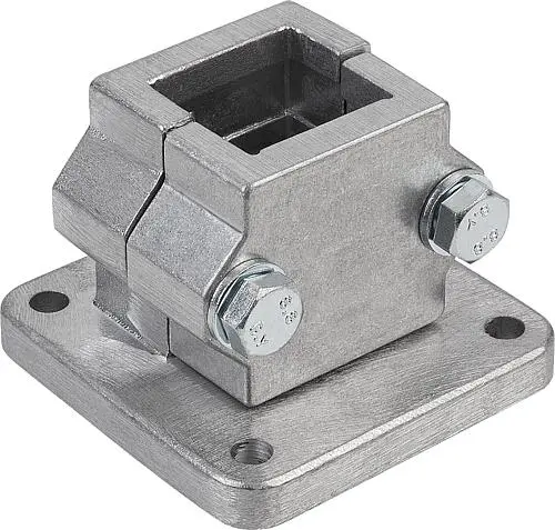 Produktfoto 1 von ROHRVERBINDER MIT FUß ALUMINIUM, FÜR VIERKANTROHRE, KOMP:STAHL, A=40,4