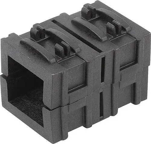 Produktfoto 1 von REDUZIERHÜLSE FÜR VIERKANTROHRE A=25,5, B=30,3, THERMOPLAST SCHWARZ
