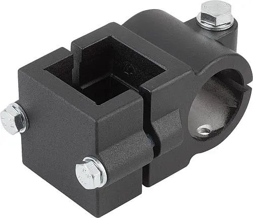 Produktfoto 1 von ROHRVERBINDER KREUZSTÜCK FÜR LINEAREINHEIT FORM:A, A=30, TYP=30, ALUMINIUM SCHWARZ PULVERBESCHICHTET,