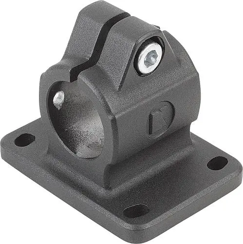 Produktfoto 1 von ROHRVERBINDER MIT FLANSCH FÜR LINEAREINHEIT FORM:A, TYP=30, ALUMINIUM SCHWARZ PULVERBESCHICHTET, KOMP:STAHL