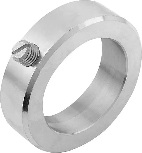 Produktfoto 1 von STELLRING DIN705, FORM:A GEWINDESTIFT MIT SCHLITZ 4X8, B=5, EDELSTAHL BLANK, KOMP:EDELSTAHL