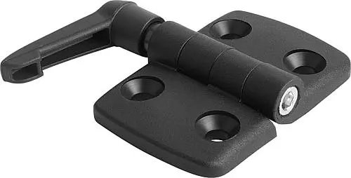 SCHARNIER MIT KLEMMFUNKTION 52X48, THERMOPLAST SCHWARZ, KOMP:STAHL, A1=15, A2=15, A3=26, A4=26