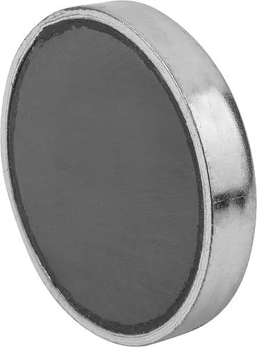 Produktfoto 1 von MAGNET FLACHGREIFER D=13 ±0,15, H=4,5, HARTFERRIT, RUND, KOMP:STAHL
