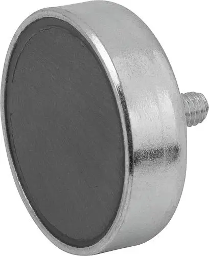 Produktfoto 1 von MAGNET FLACHGREIFER M03X7, D=20 ±0,15, H1=13, FORM:A, HARTFERRIT, RUND, KOMP:STAHL