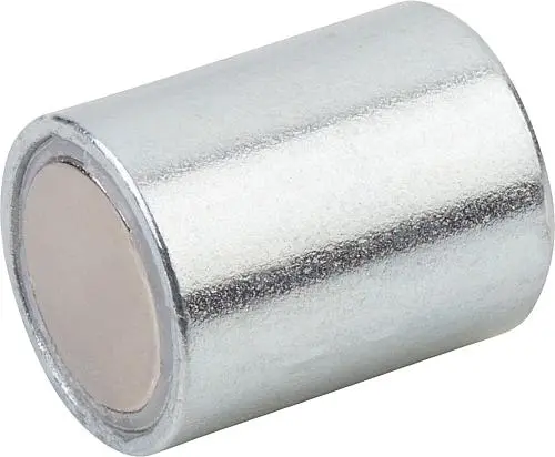 Produktfoto 1 von MAGNET STABGREIFER, RUND, D=25 D1=M06, NDFEB, KOMP:STAHL