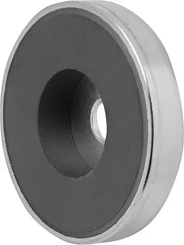 Produktfoto 1 von MAGNET FLACHGREIFER H=14 HARTFERRIT, RUND, KOMP:STAHL, D1=6,5, D=63 ±0,20