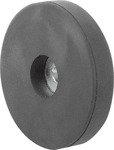 MAGNET FLACHGREIFER M04 NDFEB, RUND, KOMP:GUMMI, SCHWARZ, D=43