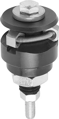 Produktfoto 1 von ZENTRIERSPANNER FORM:B SECHSKANT, D=14,5, D1=M06, D4=M03, STAHL 1.2842 GEHÄRTET UND BRÜNIERT, KOMP:STAHL