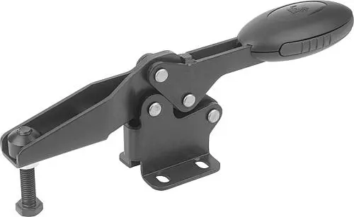 Produktfoto 1 von SCHNELLSPANNER HORIZONTAL STANDARD, FUß WAAGRECHT F1=2400, VERSTELLB. ANDRUCKSPINDEL M12X70, STAHL