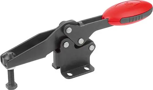 Produktfoto 1 von SCHNELLSPANNER HORIZONTAL STANDARD, FUß WAAGRECHT F1=2200, VERSTELLB. ANDRUCKSPINDEL M10X55, STAHL