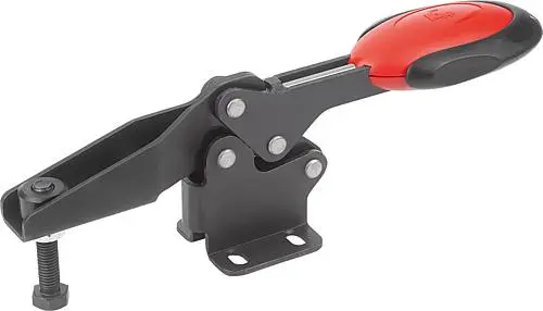 Produktfoto 1 von SCHNELLSPANNER HORIZONTAL MIT SICHERHEITSVERRIEG., FUß WAAGRECHT F1=2400, VERSTELLB. ANDRUCKSPINDEL