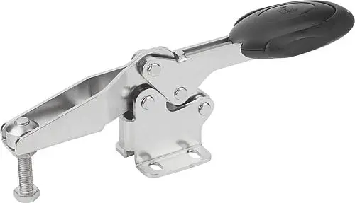 Produktfoto 1 von SCHNELLSPANNER HORIZONTAL MIT SICHERHEITSVERRIEG., FUß WAAGRECHT F1=2000, VERSTELLB. ANDRUCKSPINDEL
