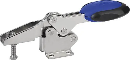 Produktfoto 1 von SCHNELLSPANNER HORIZONTAL MIT SICHERHEITSVERRIEG., FUß WAAGRECHT F1=2000, VERSTELLB. ANDRUCKSPINDEL