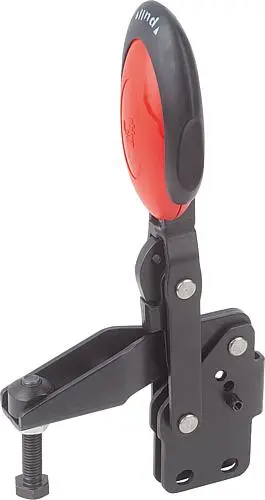 Produktfoto 1 von SCHNELLSPANNER VERTIKAL MIT SICHERHEITSVERRIEG., FUß SENKRECHT F1=3000, VERSTELLB. ANDRUCKSPINDEL