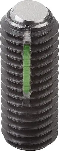 KUGELDRUCKSCHRAUBE OHNE KOPF, MIT GEWINDESICHERUNG, FORM:B KUGEL ABGEFLACHT, M10, L=25,3,