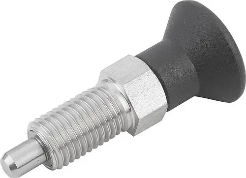 Produktfoto 1 von ARRETIERBOLZEN GR.0 D1=M08X1, D=4, FORM:A OHNE RASTNUT OHNE KONTERMUTTER, EDELSTAHL GEHÄRTET, KOMP:THERMOPLAST