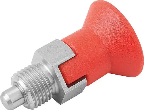 ARRETIERBOLZEN GR.3 D1=M16X1,5, D=8, FORM:C MIT RASTNUT OHNE KONTERMUTTER, KURZE AUSFÜHRUNG, EDELSTAHL UNGEHÄRTET,
