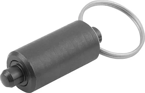 Produktfoto 1 von ARRETIERBOLZEN OHNE BUND GR.4, D1=22, D=10, L=78, FORM:V MIT SCHLÜSSELRING OHNE RASTNUT, STAHL GEHÄRTET