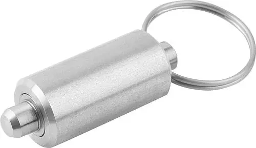 Produktfoto 1 von ARRETIERBOLZEN OHNE BUND GR.0, D1=10, D=4, L=40, FORM:V MIT SCHLÜSSELRING OHNE RASTNUT, EDELSTAHL GEHÄRTET