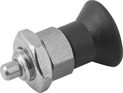 Produktfoto 1 von ARRETIERBOLZEN ECO KURZE AUSFÜHRUNG GR.9 D1=M06, D=3, FORM:B O.RASTNUT, M.KONTERMUTTER, EDELSTAHL UNGEHÄRTET,